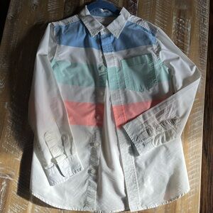 Cat & Jack pastel striped Shirt boys size 8-10